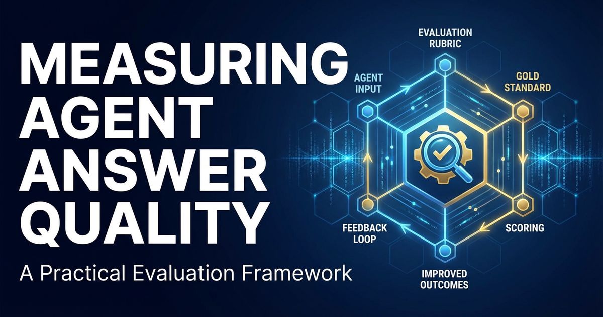 Measuring Agent Answer Quality: A Practical Evaluation Framework